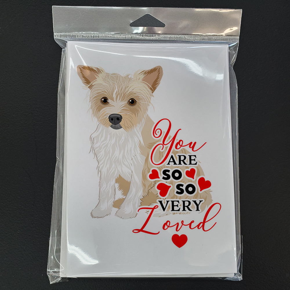 Yorkie Parti so Loved Greeting Cards and Envelopes Pack of 8 - the-store.com