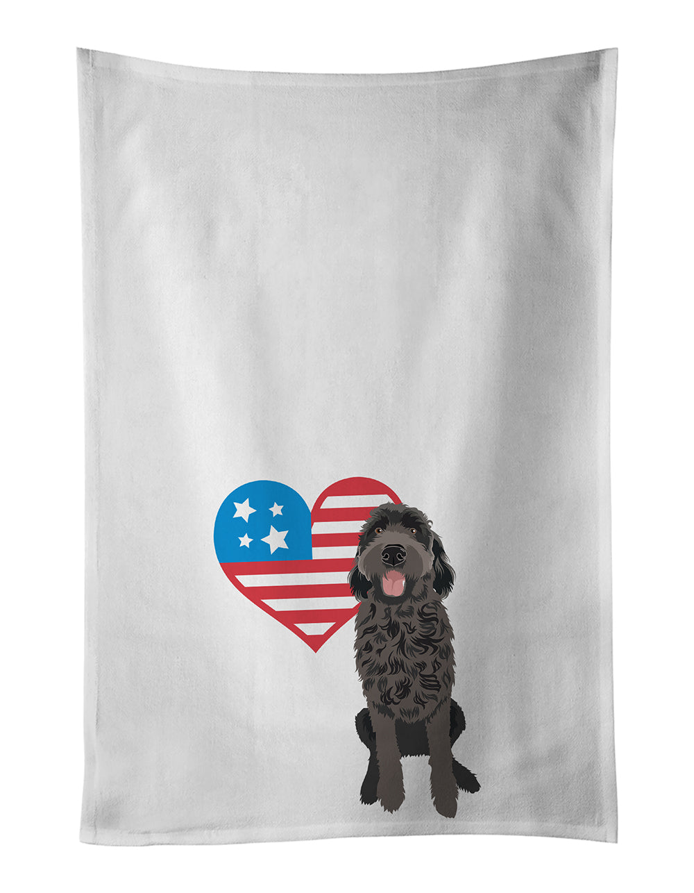 Buy this Doodle Black #1 Patriotic White Kitchen Towel Set of 2