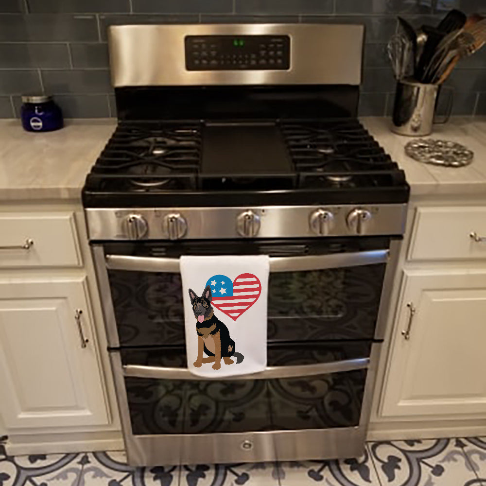 Buy this German Shepherd Bicolor Patriotic White Kitchen Towel Set of 2