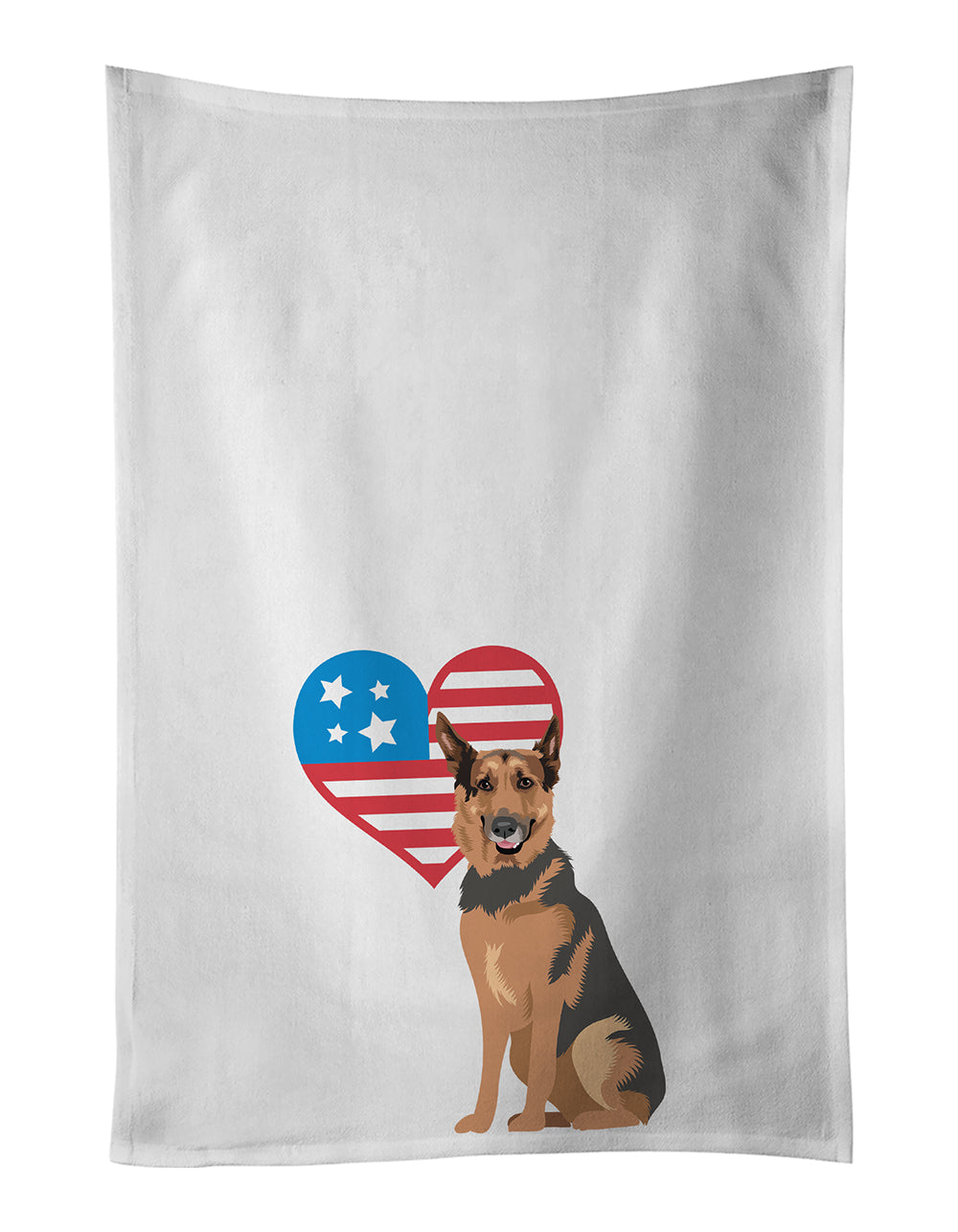 Buy this German Shepherd Red Sable Patriotic White Kitchen Towel Set of 2