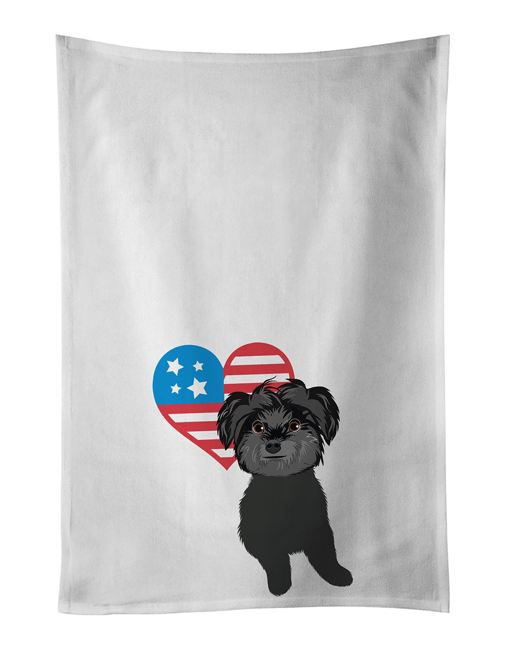 Buy this Shih-Tzu Black Patriotic White Kitchen Towel Set of 2