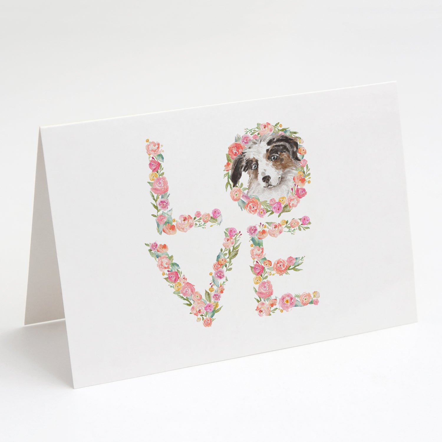 Buy this Australian Shepherd #7 LOVE Greeting Cards and Envelopes Pack of 8