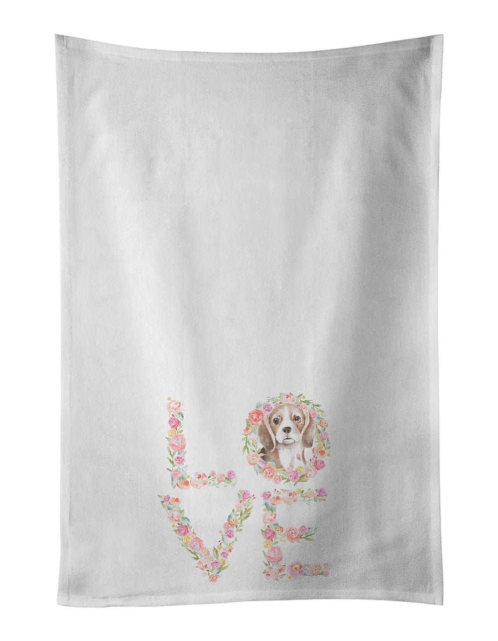 Buy this Beagle #3 LOVE White Kitchen Towel Set of 2