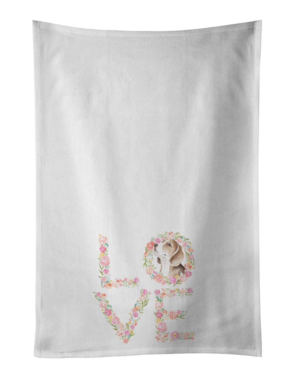 Buy this Beagle #5 LOVE White Kitchen Towel Set of 2