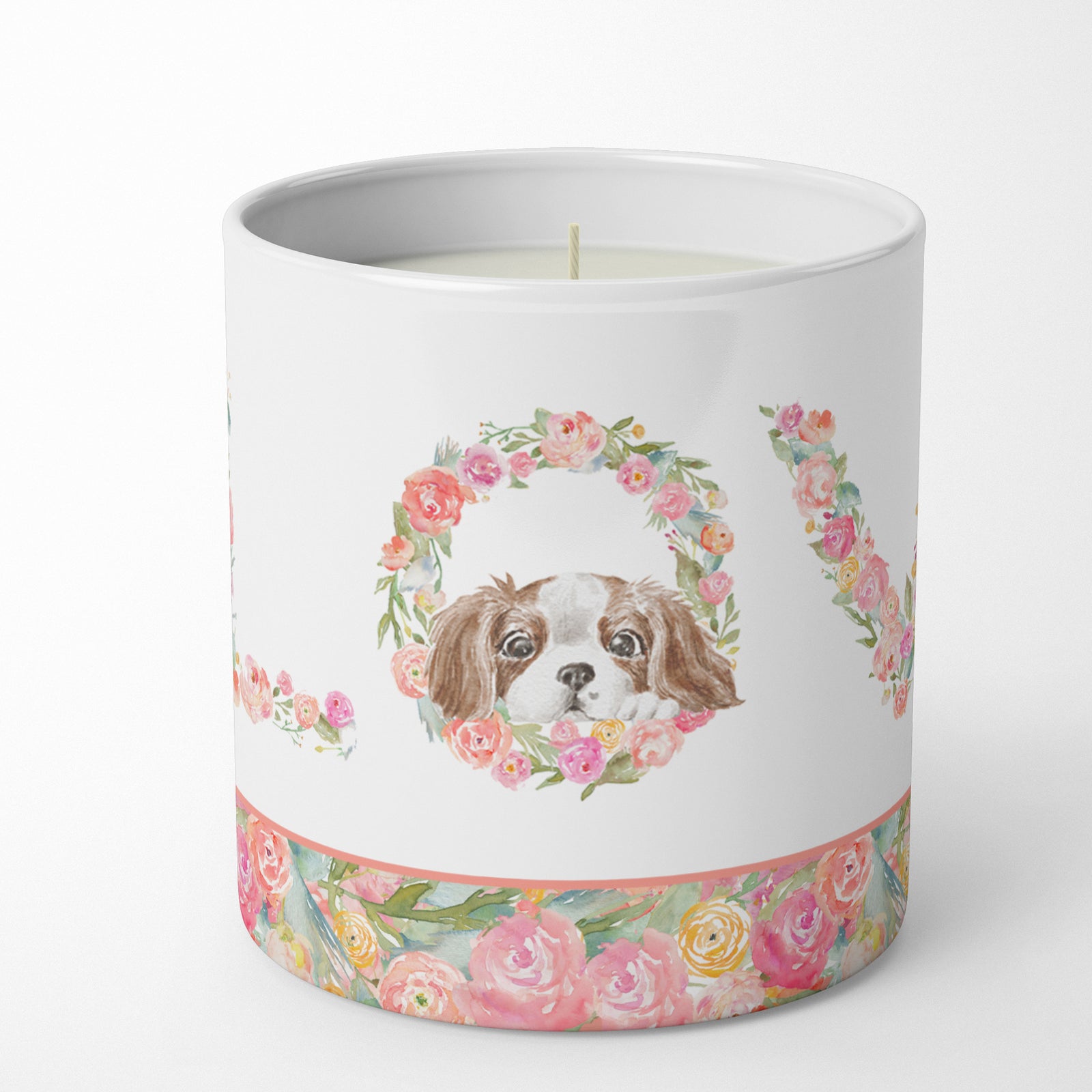 Buy this Cavalier Spaniel Blenheim Puppy LOVE 10 oz Decorative Soy Candle