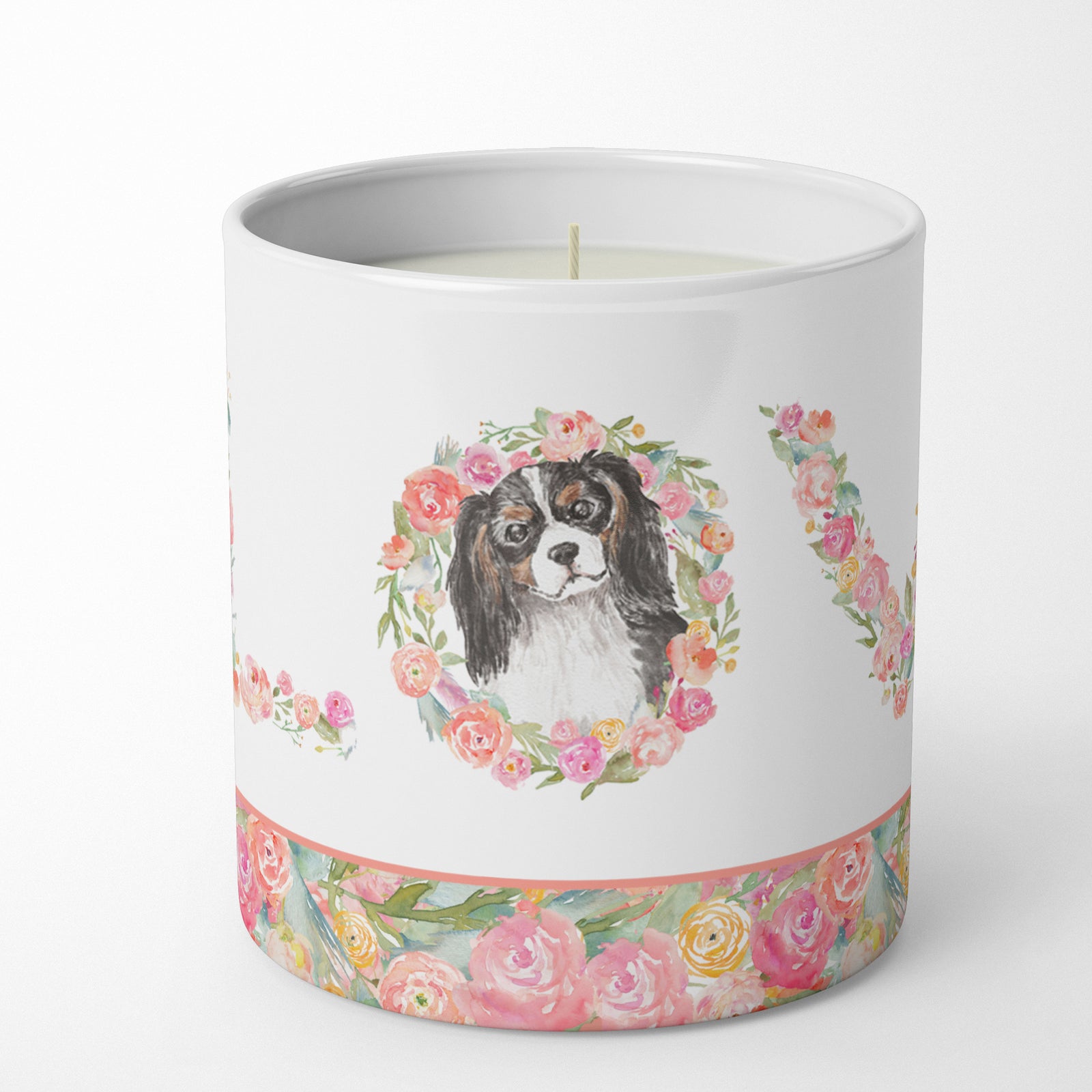 Buy this Cavalier Spaniel Tricolor #2 LOVE 10 oz Decorative Soy Candle