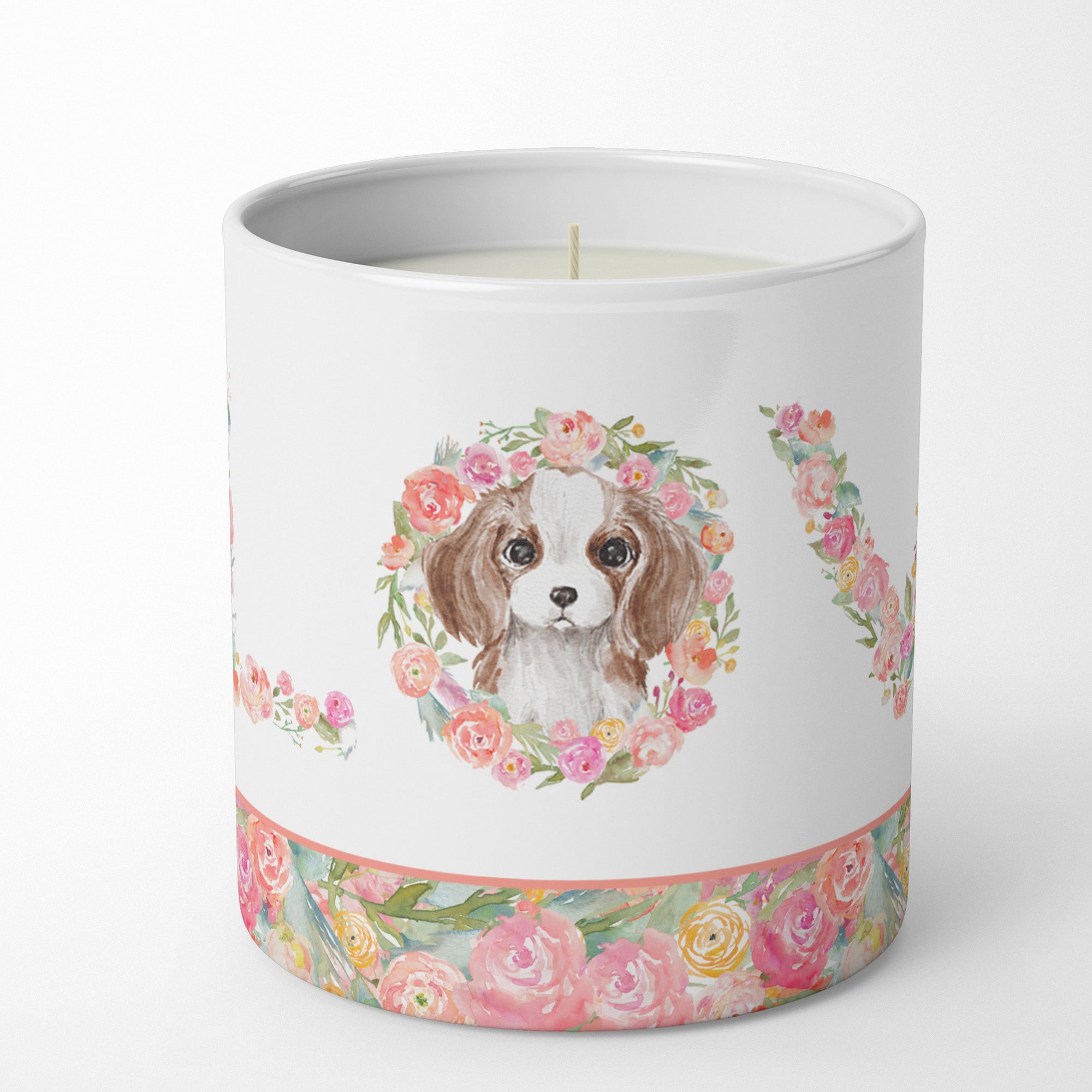 Buy this Cavalier Spaniel Blenheim #4 LOVE 10 oz Decorative Soy Candle