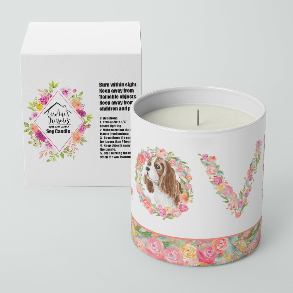 Cavalier Spaniel Blenheim #5 LOVE 10 oz Decorative Soy Candle - the-store.com