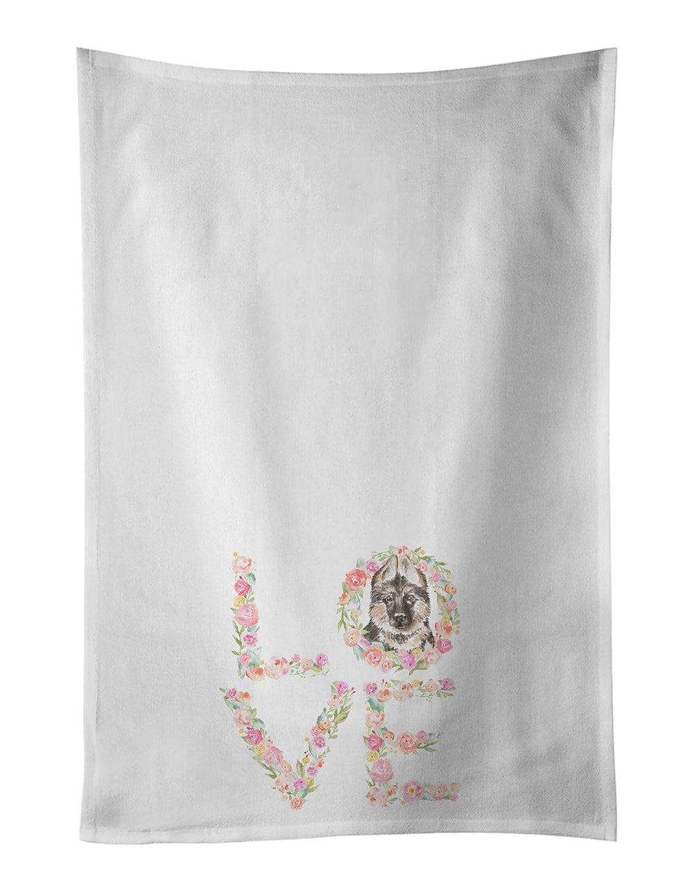 Buy this German Shepherd #4 LOVE White Kitchen Towel Set of 2