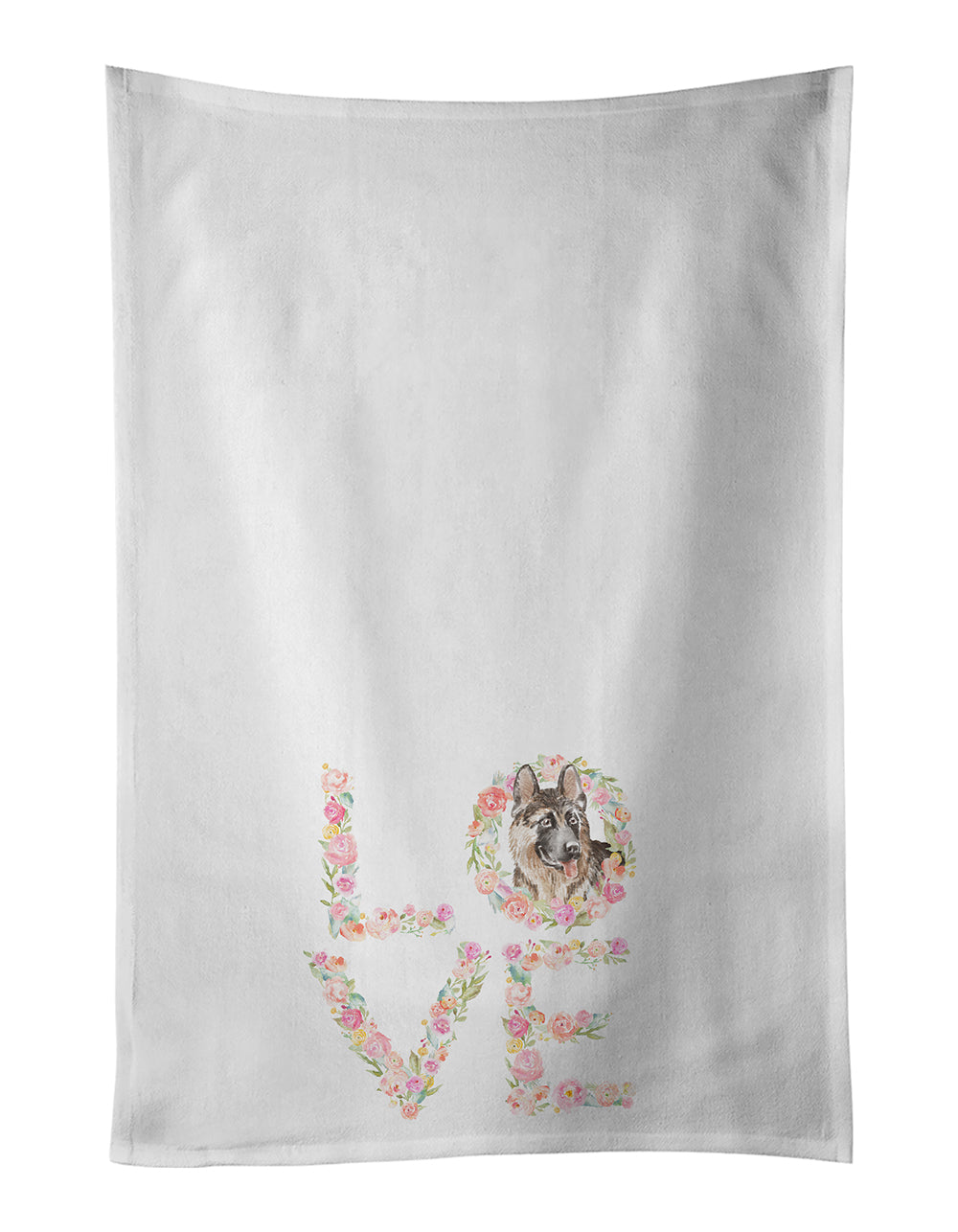 Buy this German Shepherd #7 LOVE White Kitchen Towel Set of 2