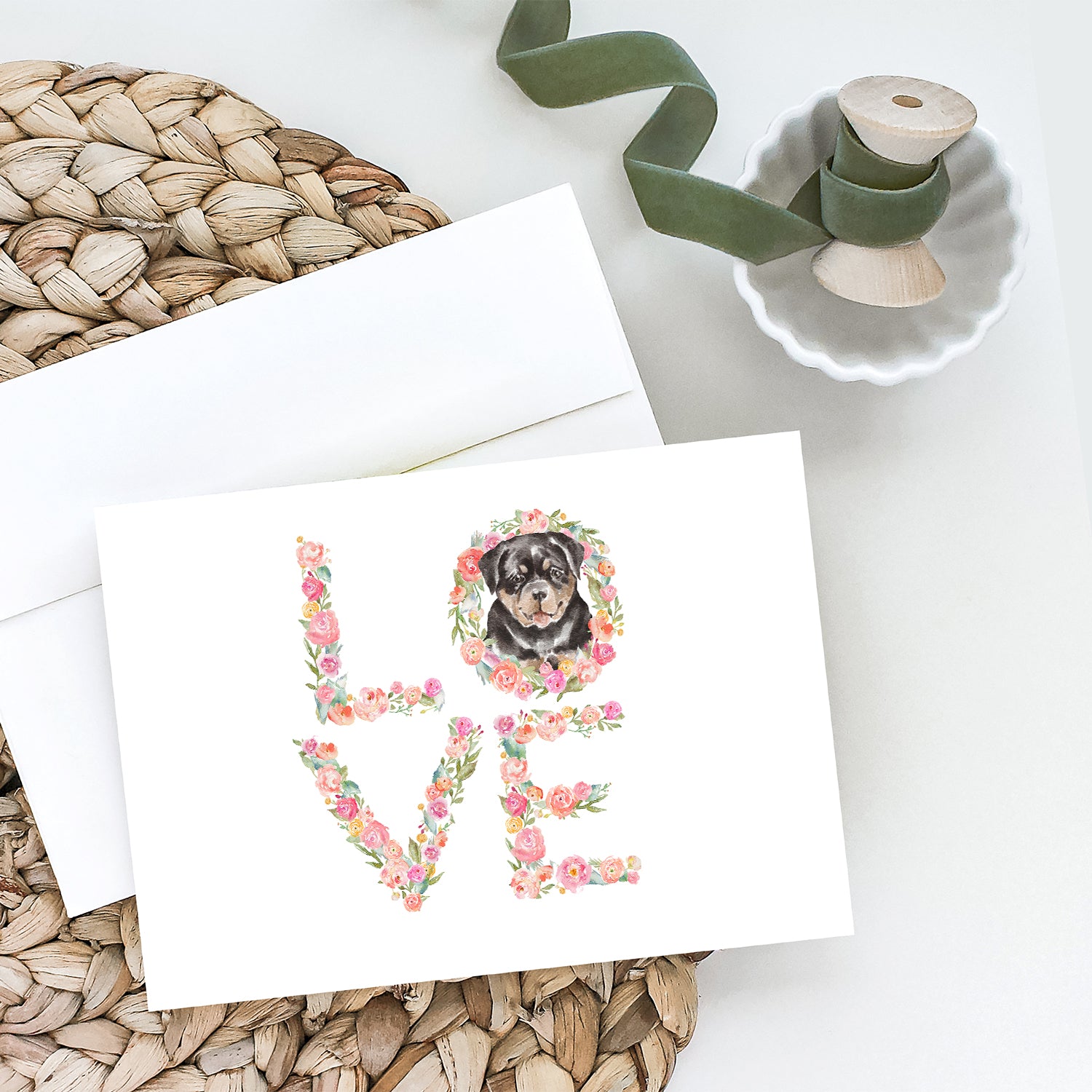 Buy this Rottweiler #2 LOVE Greeting Cards and Envelopes Pack of 8