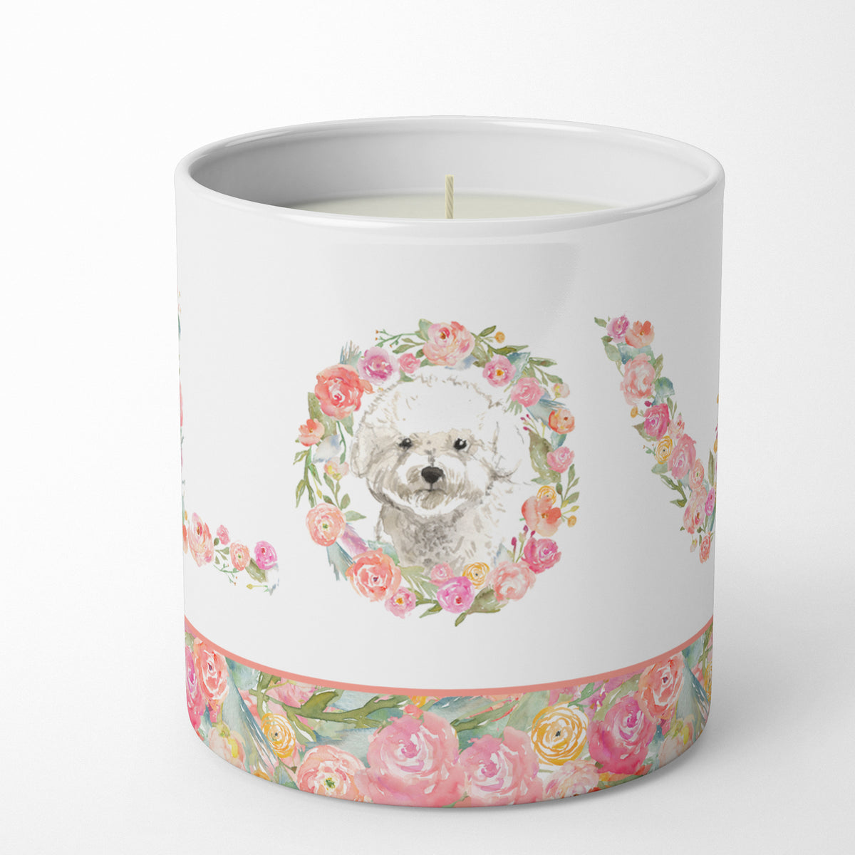 Buy this Bichon Frise #2 Love 10 oz Decorative Soy Candle