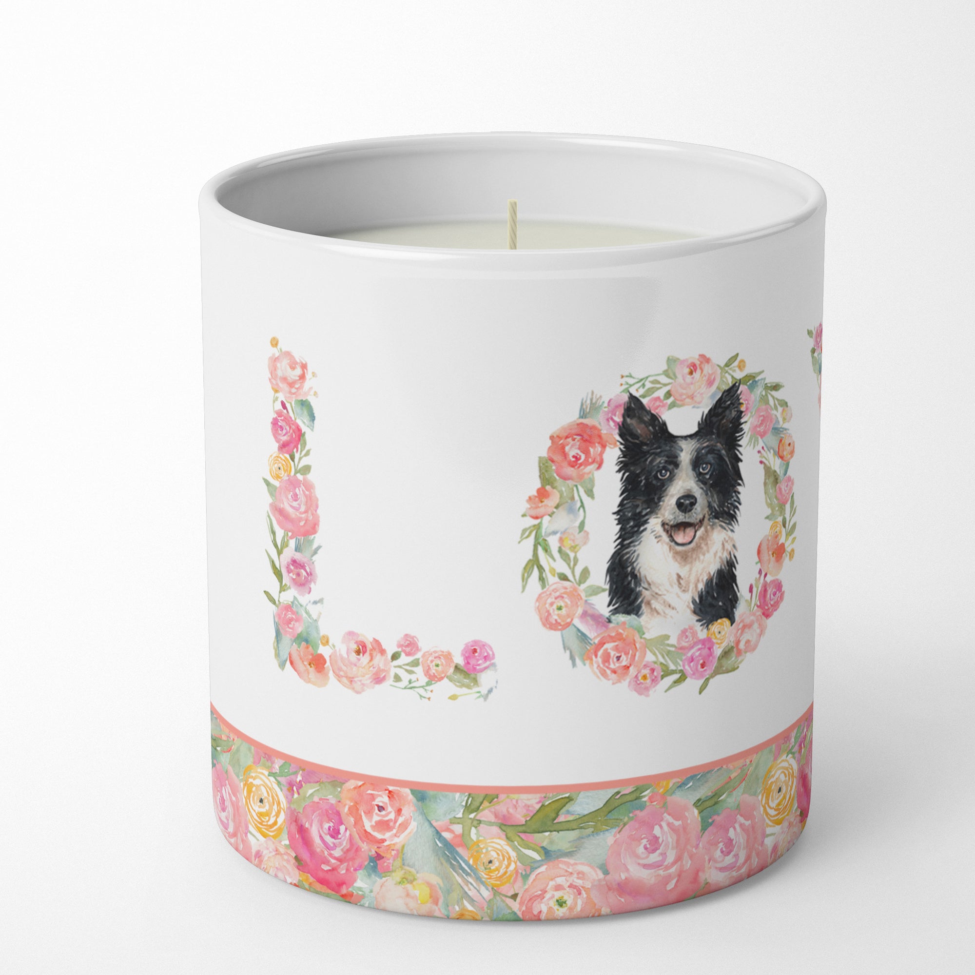 Border Collie Love 10 oz Decorative Soy Candle - the-store.com