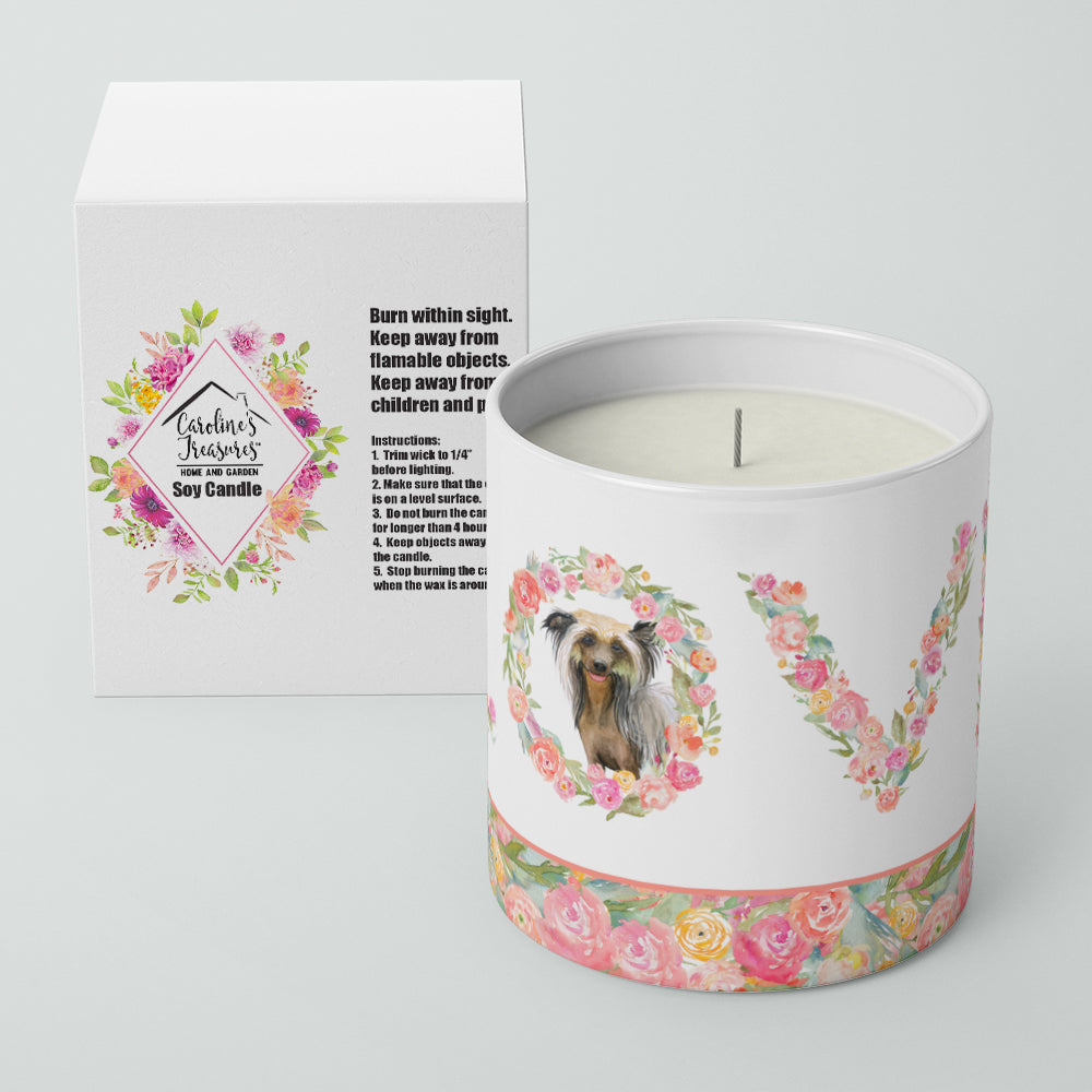 Chinese Crested Love 10 oz Decorative Soy Candle - the-store.com