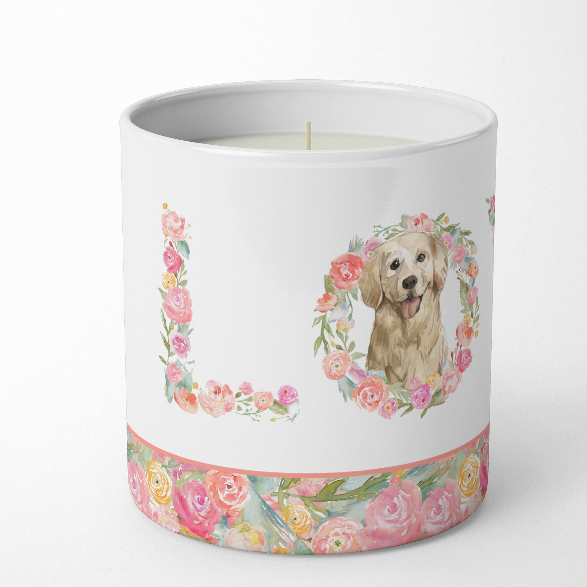 Golden Retriever Love 10 oz Decorative Soy Candle - the-store.com