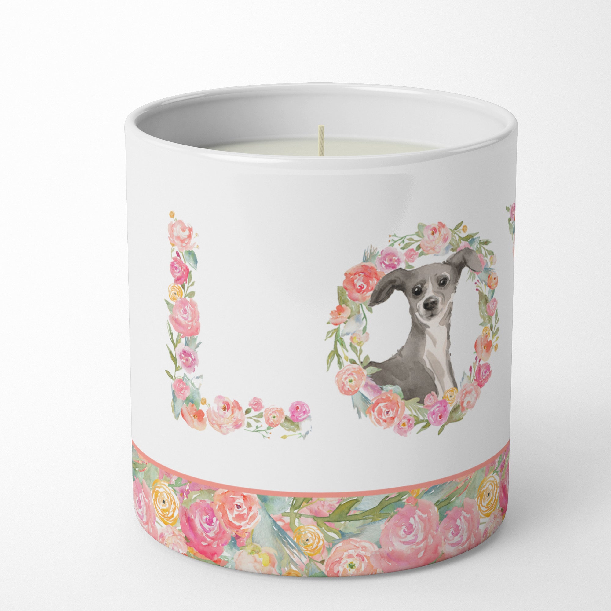 Italian Greyhound Love 10 oz Decorative Soy Candle - the-store.com