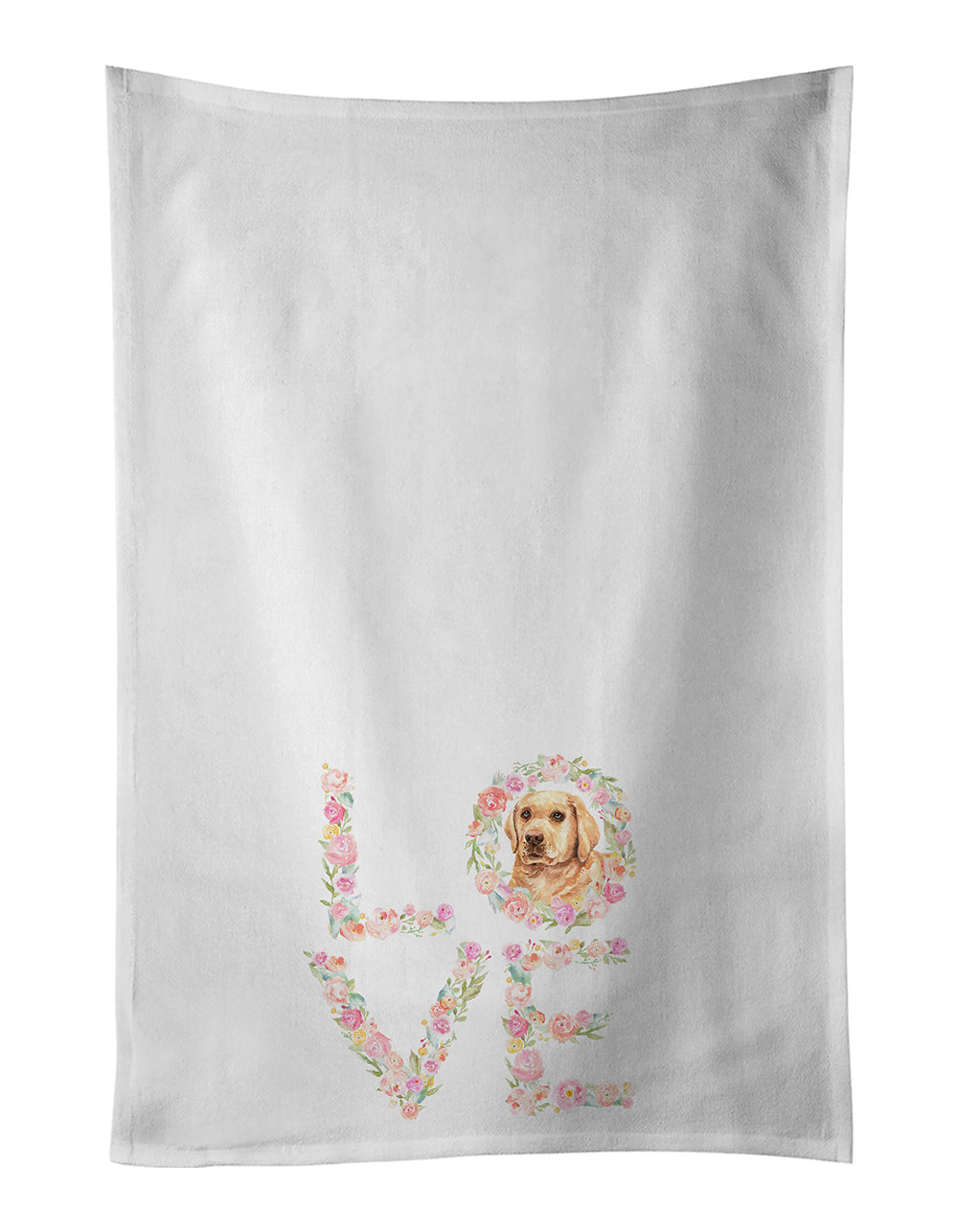 Buy this Labrador Retriever Love White Kitchen Towel Set of 2 Dish Towels