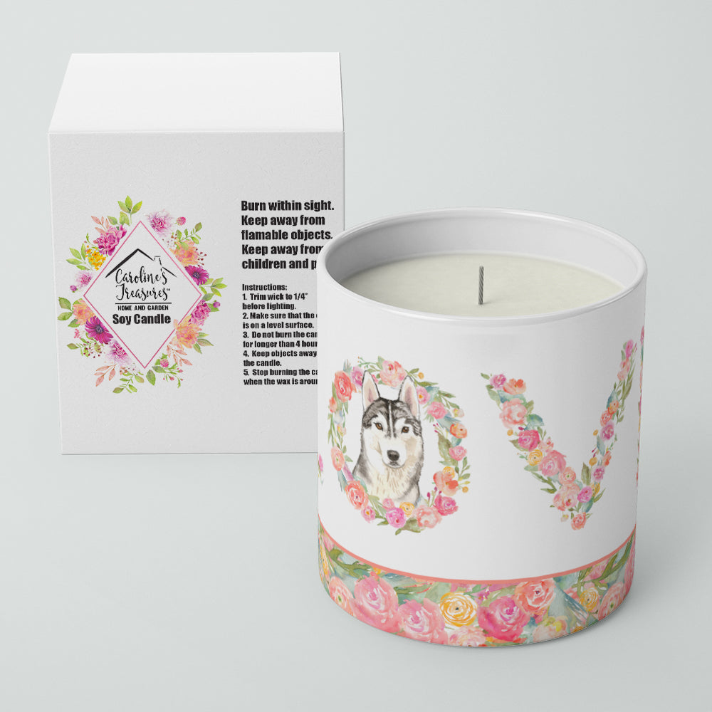 Siberian Husky Love 10 oz Decorative Soy Candle - the-store.com