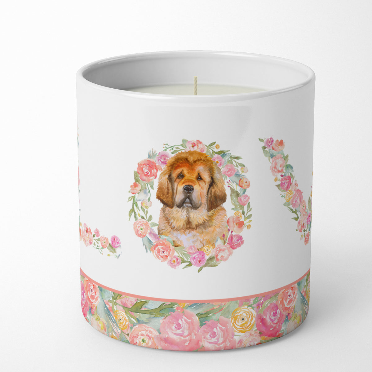 Buy this Tibetan Mastiff Love 10 oz Decorative Soy Candle