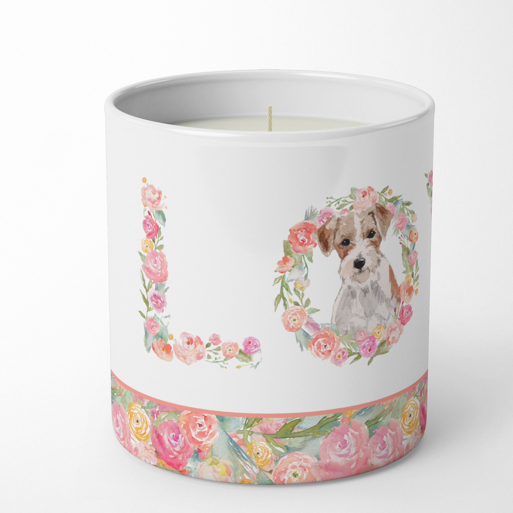 Jack Russell Terrier Love 10 oz Decorative Soy Candle - the-store.com