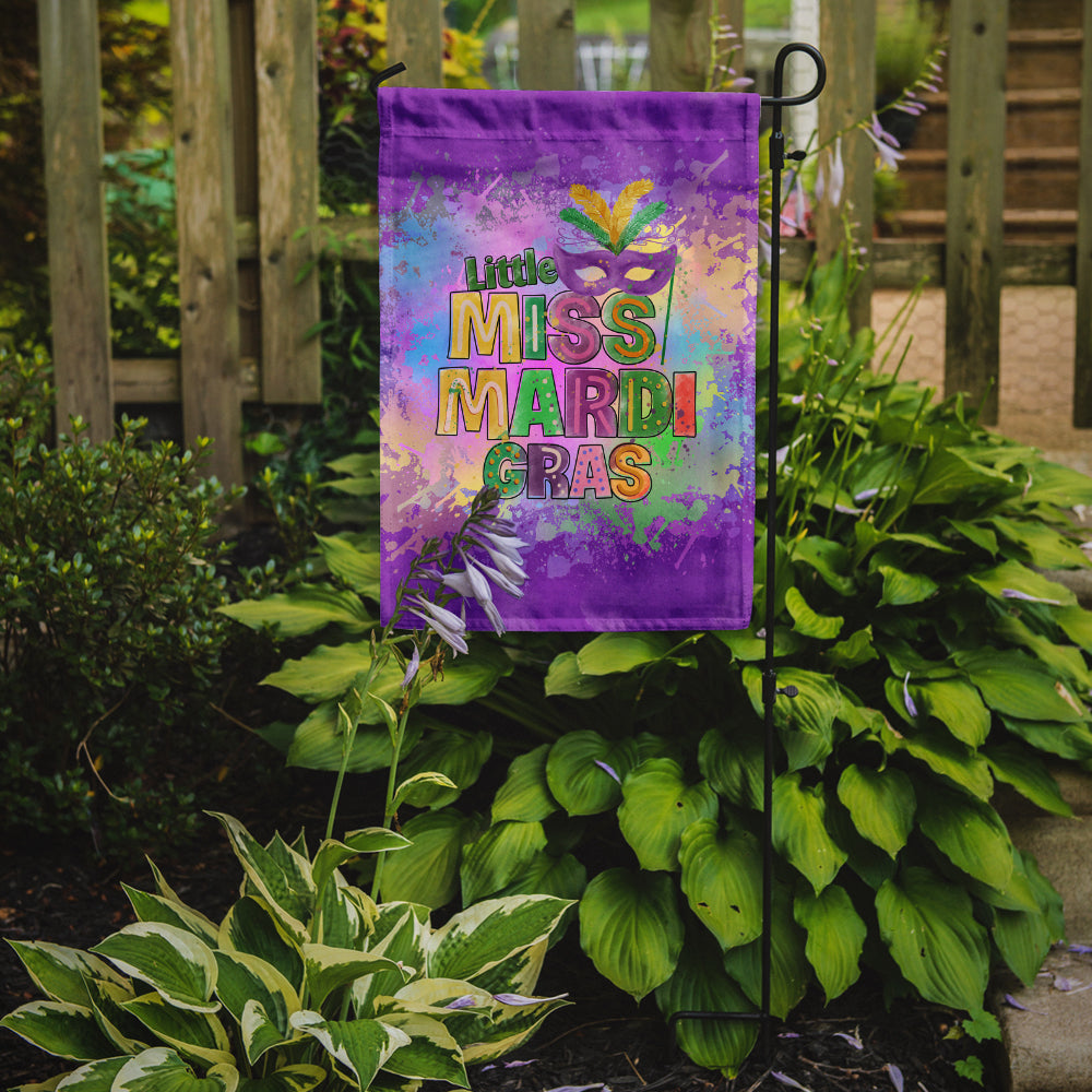 Little Miss Mardi Gras Flag Garden Size  the-store.com.