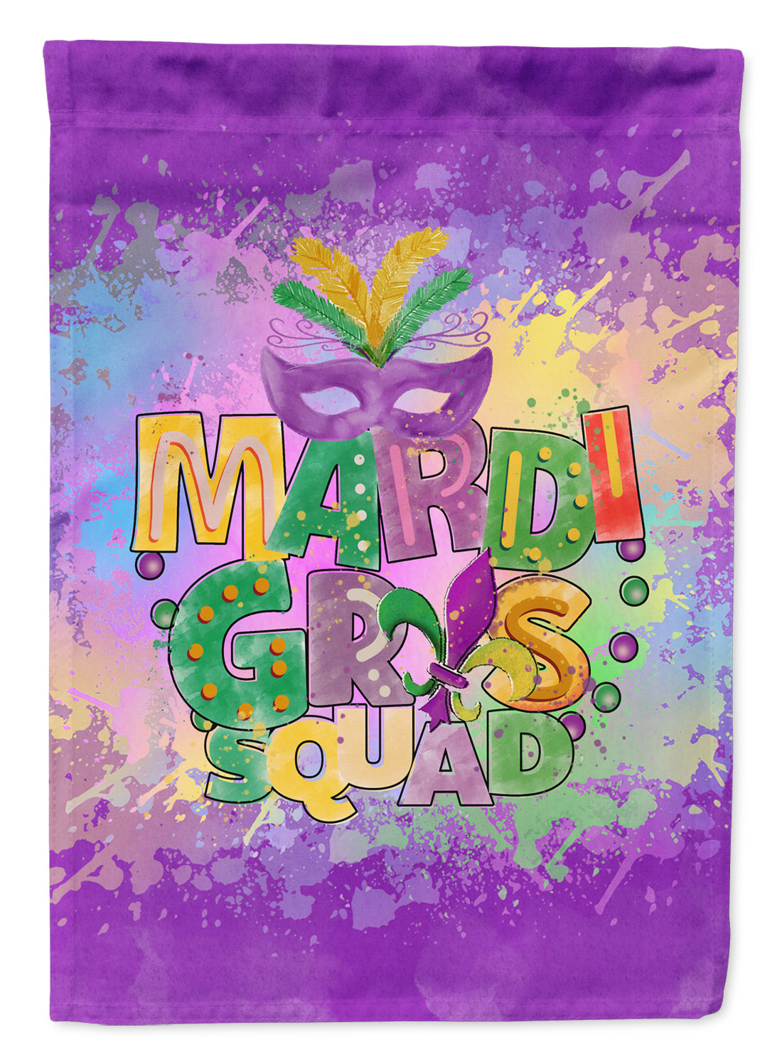 Mardi Gras Squad Flag Garden Size  the-store.com.