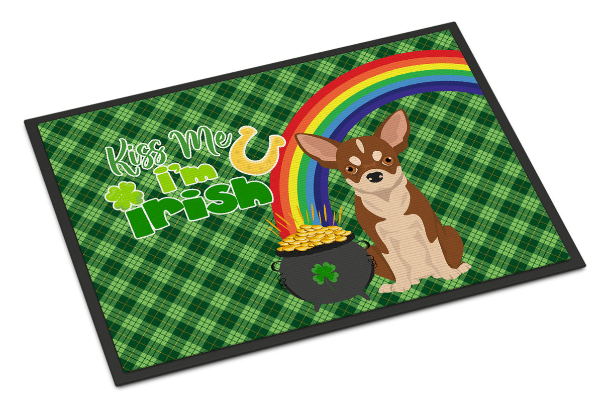 Buy this Red and White Chihuahua St. Patrick&#39;s Day Indoor or Outdoor Mat 24x36