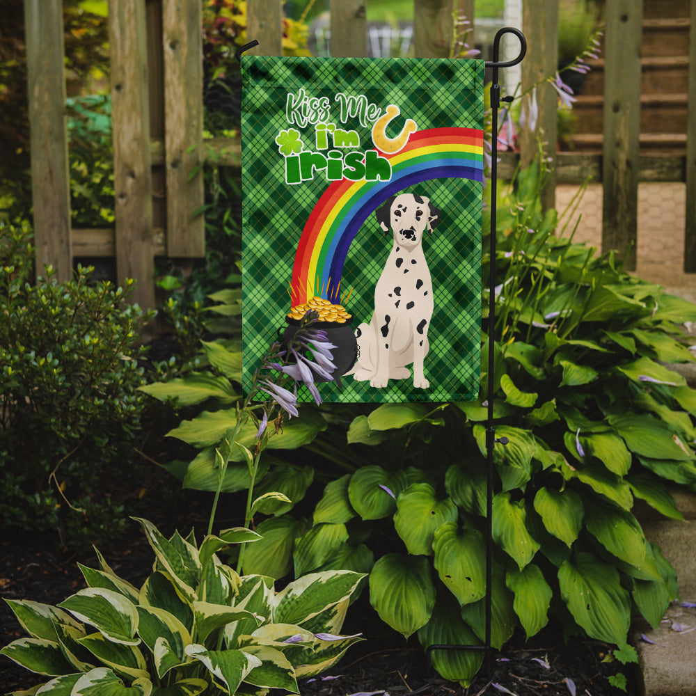 Dalmatian St. Patrick's Day Flag Garden Size  the-store.com.