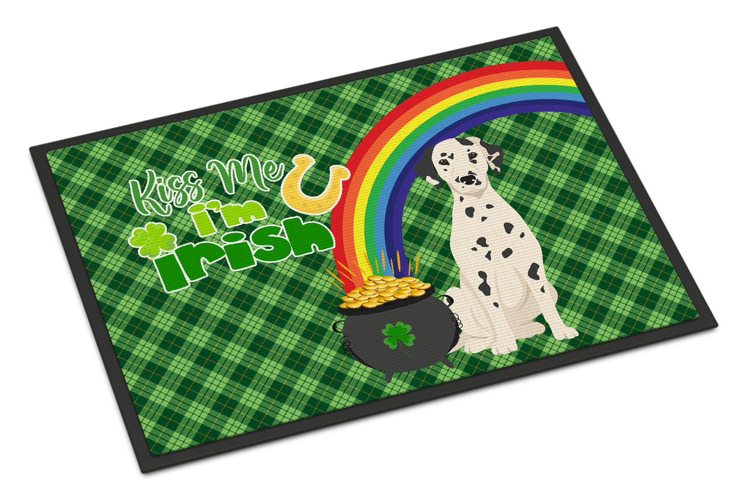 Buy this Dalmatian St. Patrick's Day Indoor or Outdoor Mat 24x36