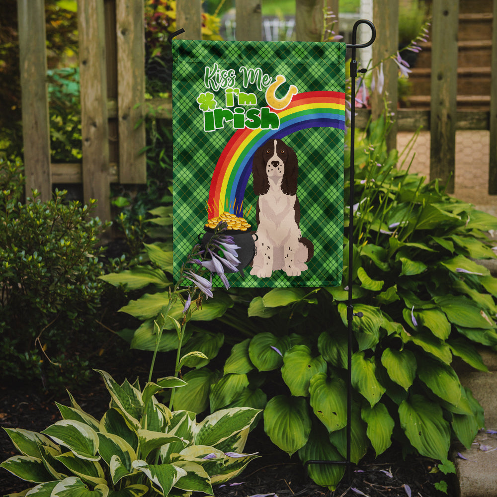 Liver English Springer Spaniel St. Patrick's Day Flag Garden Size