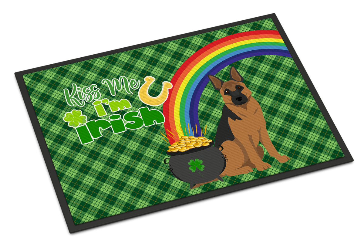 Buy this Black and Tan German Shepherd St. Patrick&#39;s Day Indoor or Outdoor Mat 24x36