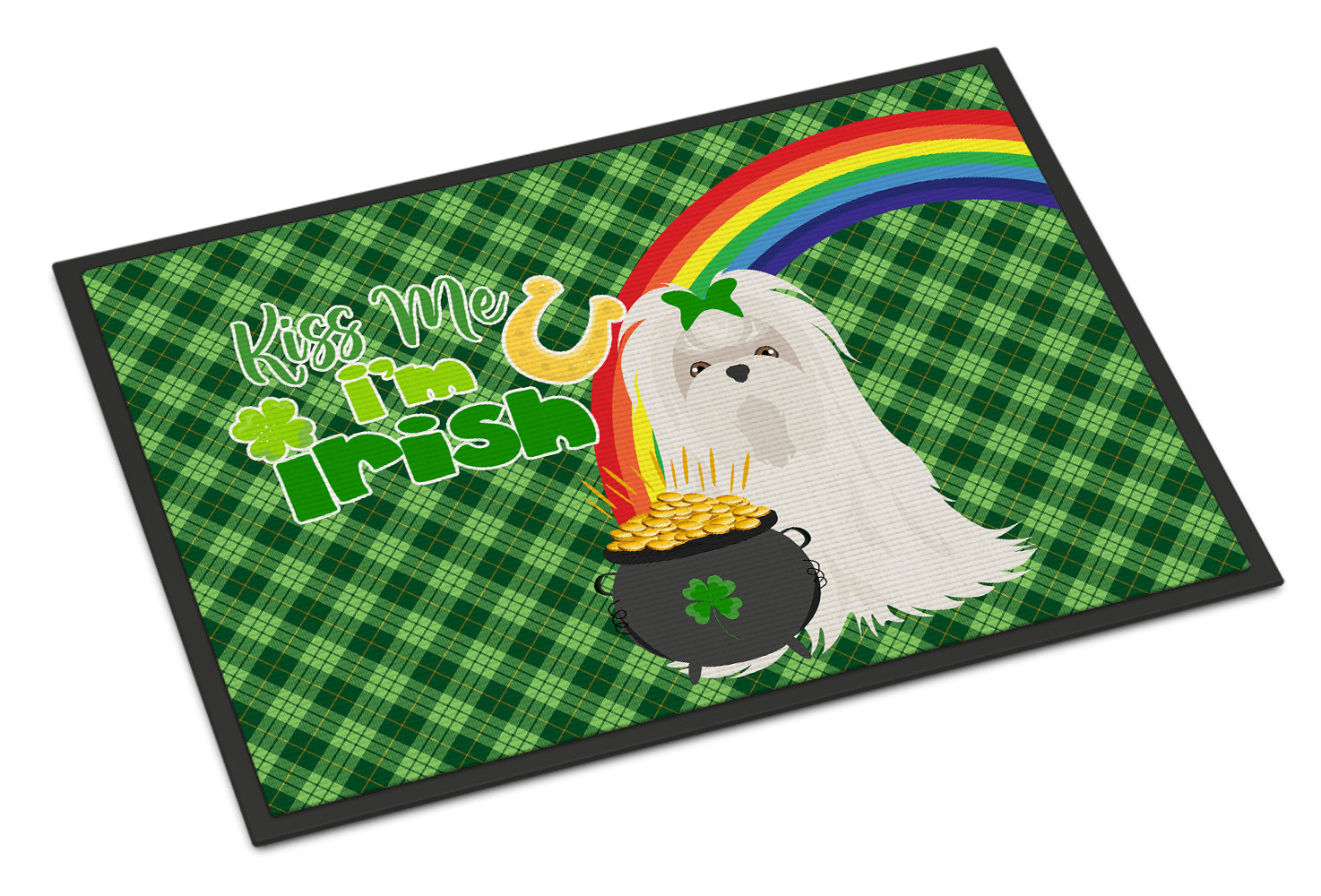 Buy this Maltese St. Patrick's Day Indoor or Outdoor Mat 24x36