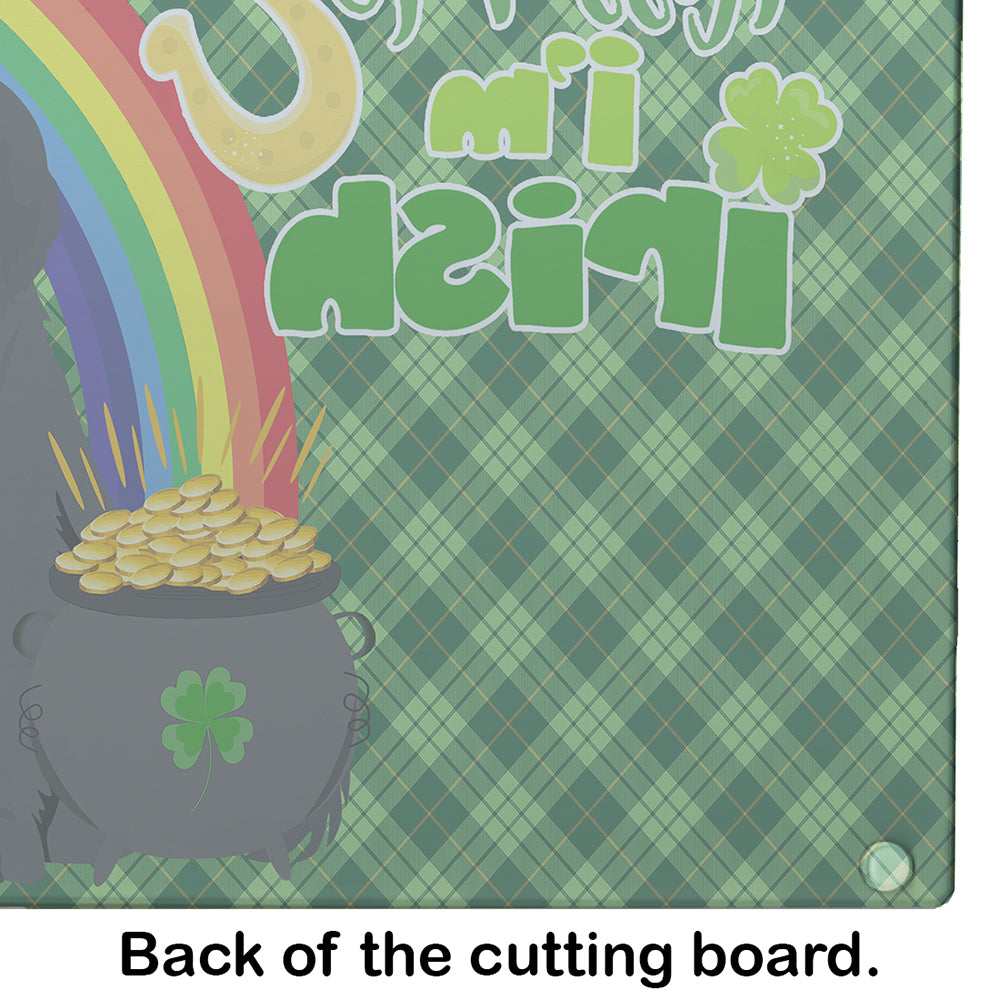 Black Newfoundland St. Patrick's Day Glass Cutting Board Large - the-store.com