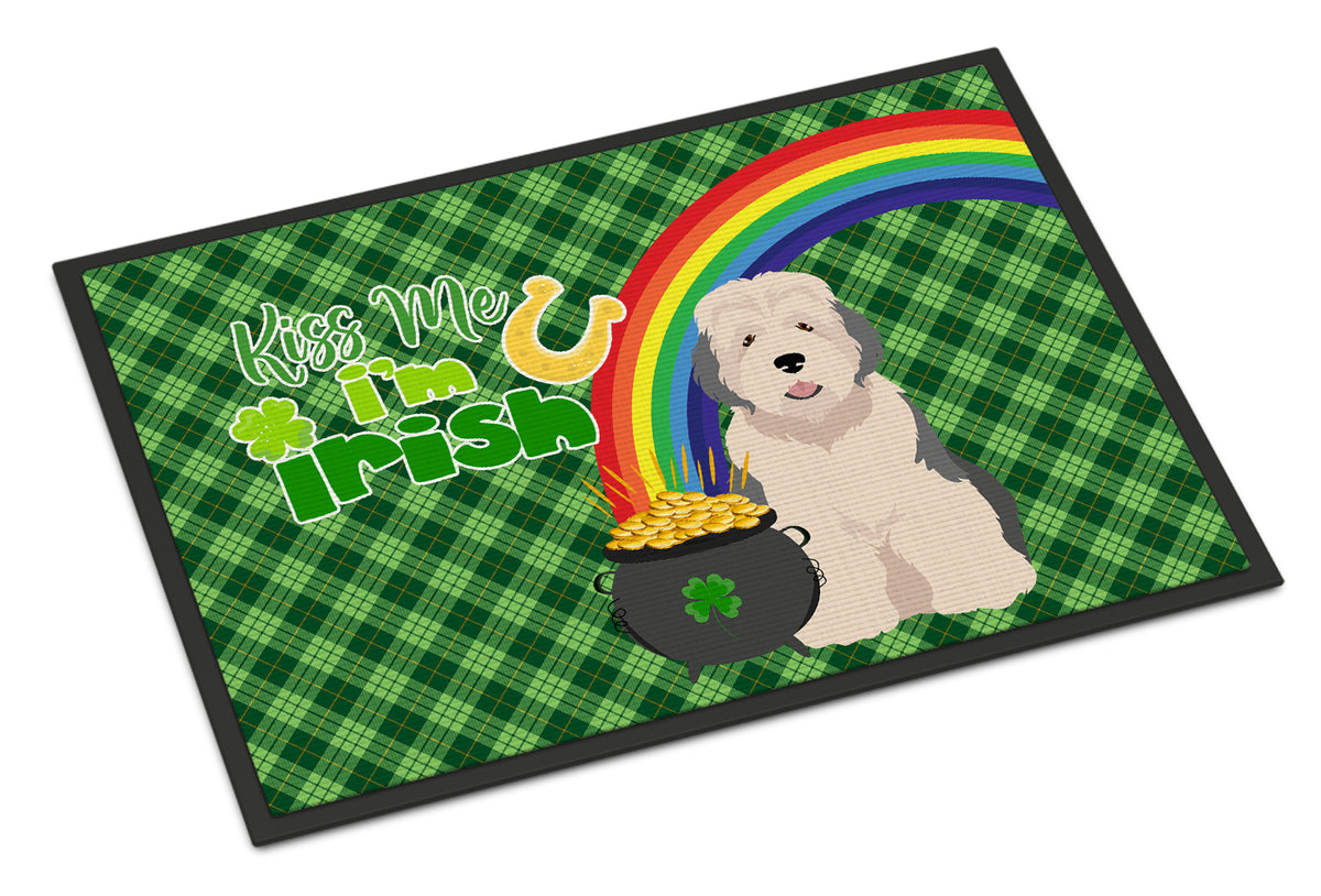 Buy this Old English Sheepdog St. Patrick&#39;s Day Indoor or Outdoor Mat 24x36