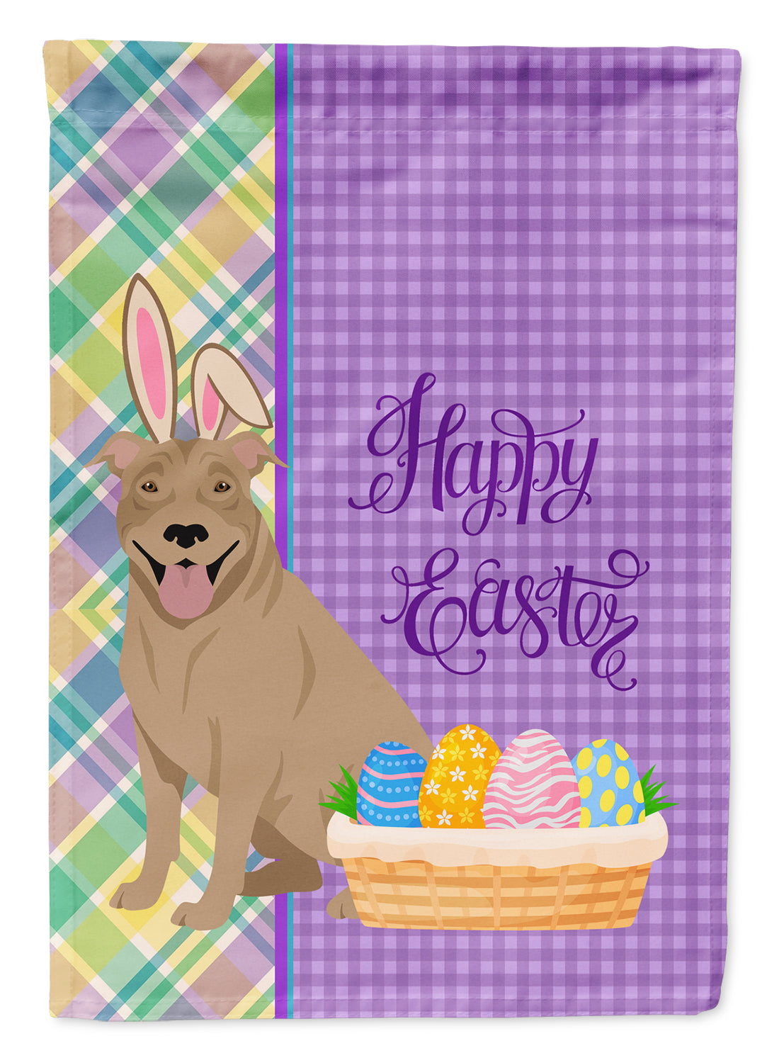 Fawn Pit Bull Terrier Easter Flag Garden Size  the-store.com.