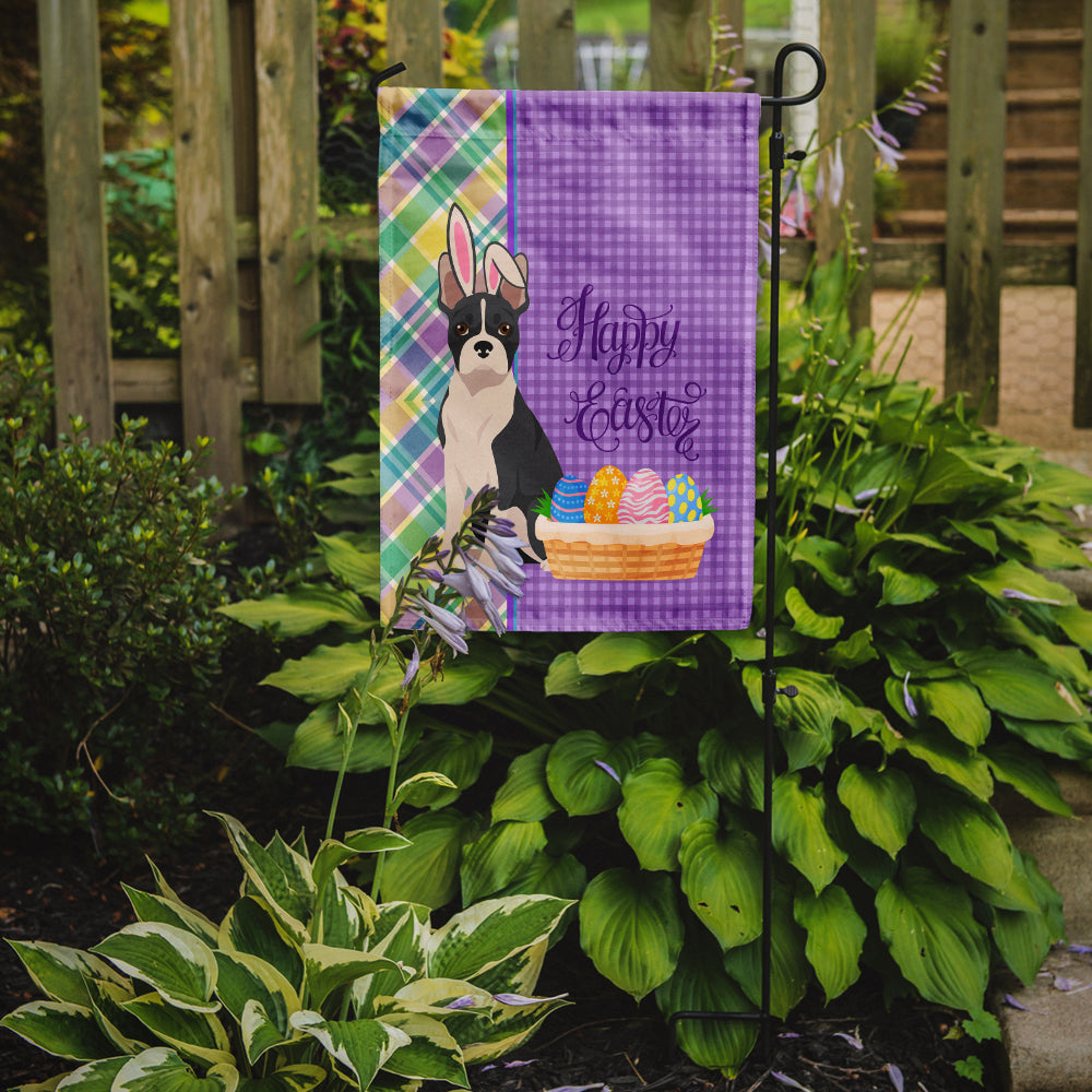 Black Boston Terrier Easter Flag Garden Size  the-store.com.