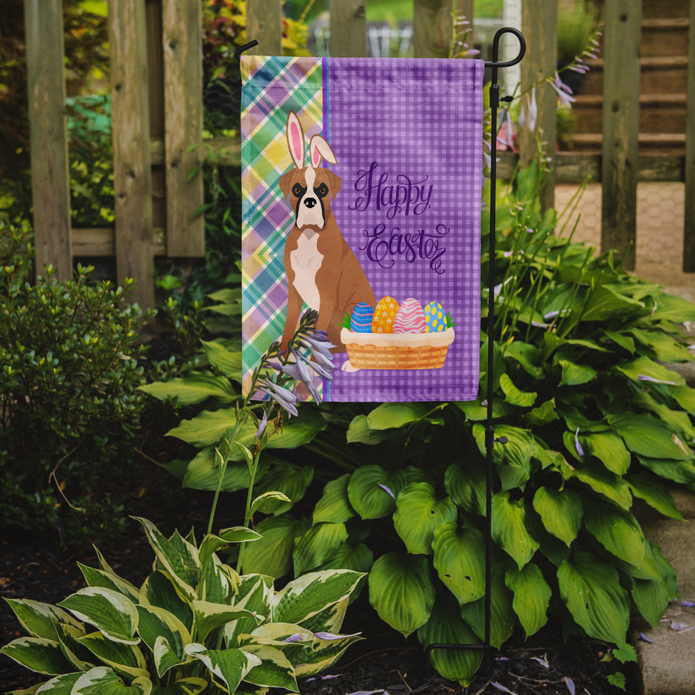 Natural Eared Fawn Boxer Easter Flag Garden Size  the-store.com.