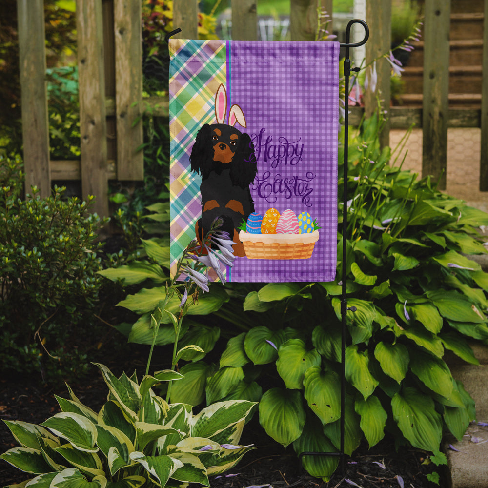Black and Tan Cavalier Spaniel Easter Flag Garden Size  the-store.com.