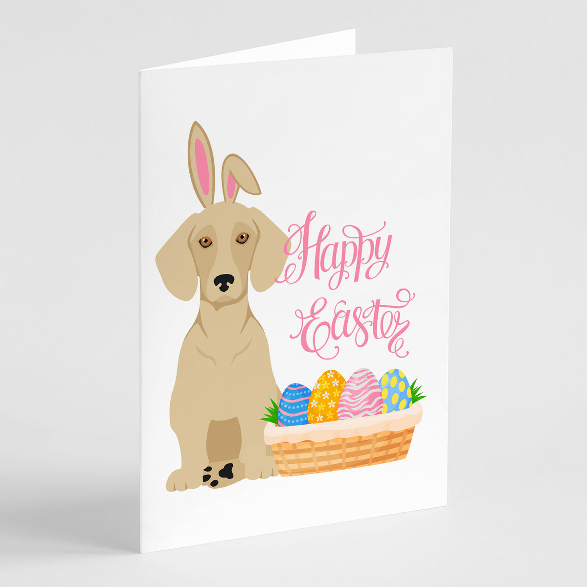 Buy this Cream Dachshund Easter Greeting Cards and Envelopes Pack of 8