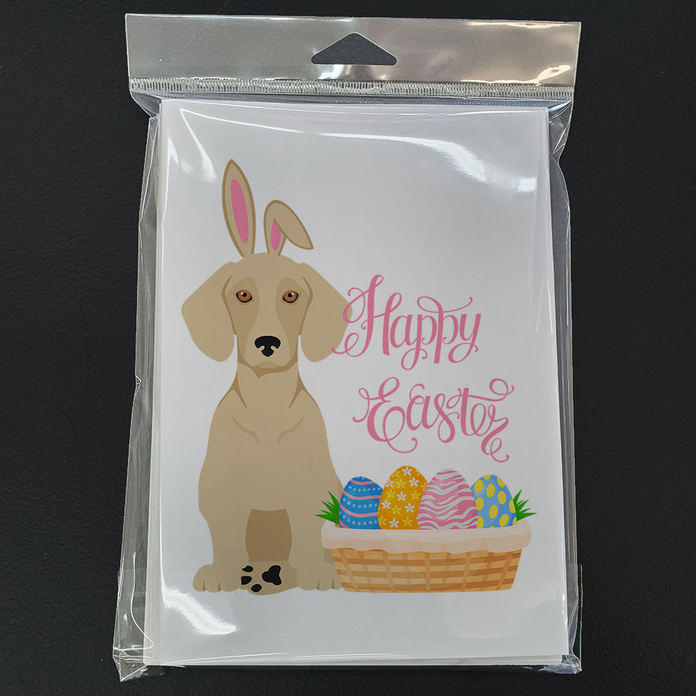 Cream Dachshund Easter Greeting Cards and Envelopes Pack of 8 - the-store.com