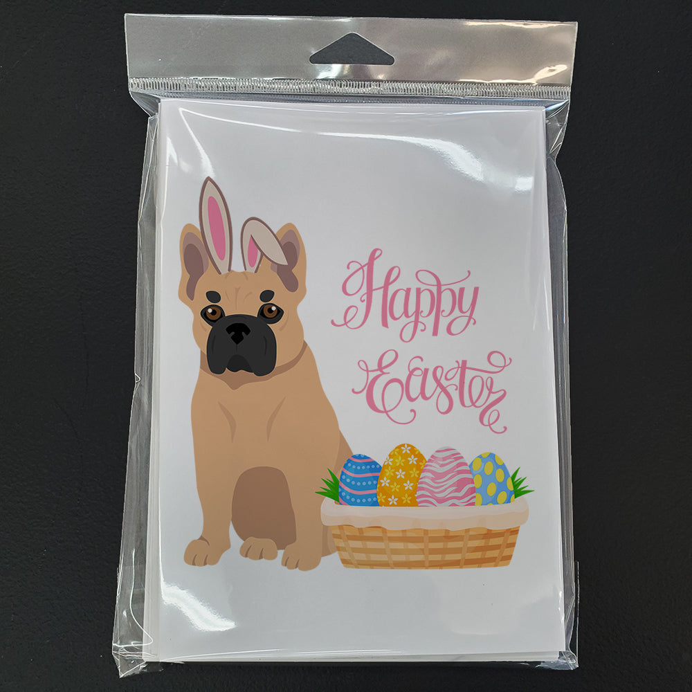 Fawn French Bulldog Easter Greeting Cards and Envelopes Pack of 8 - the-store.com