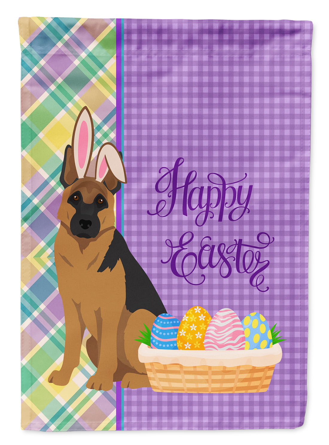 Black and Tan German Shepherd Easter Flag Garden Size  the-store.com.