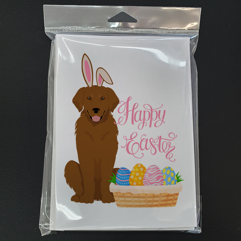 Mahogany Golden Retriever Easter Greeting Cards and Envelopes Pack of 8 - the-store.com