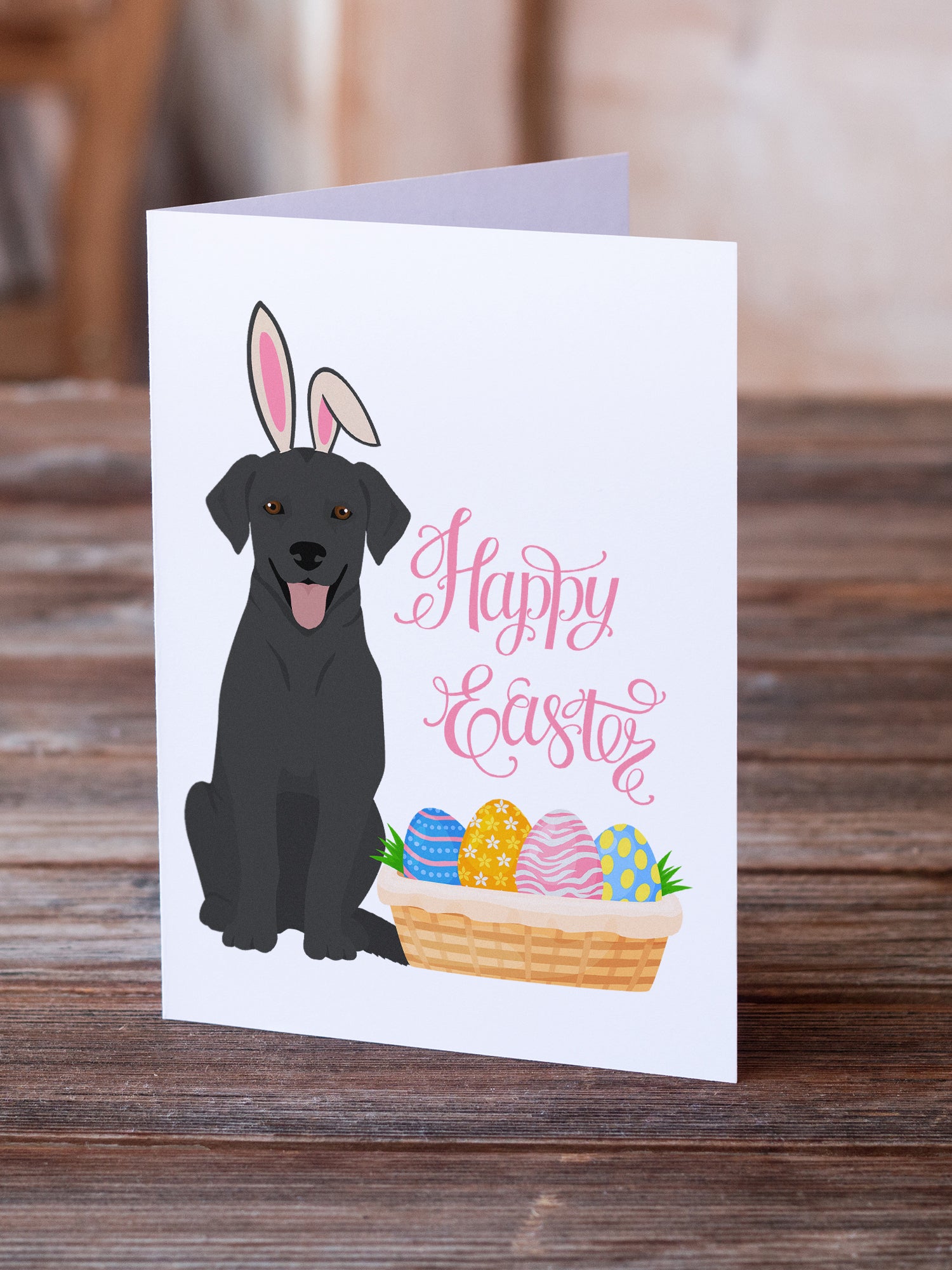 Buy this Black Labrador Retriever Easter Greeting Cards and Envelopes Pack of 8