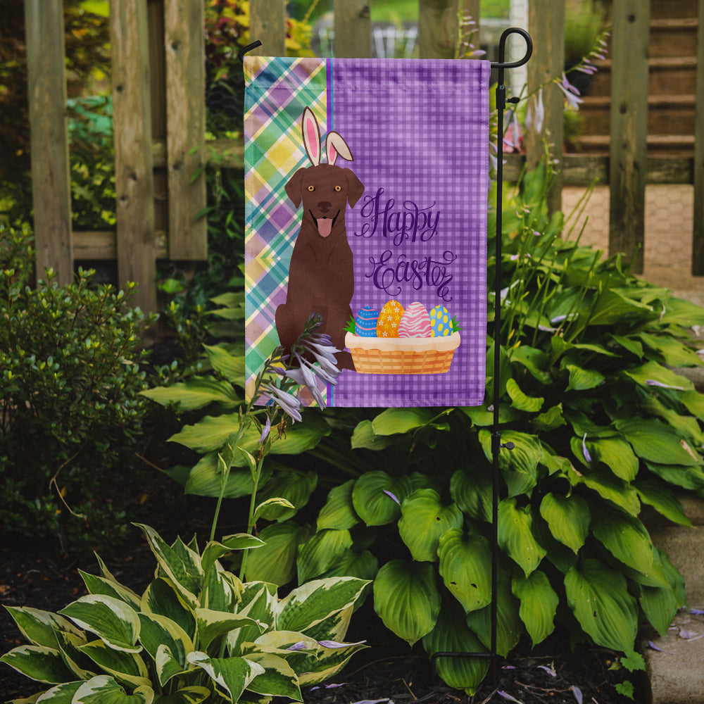 Chocolate Labrador Retriever Easter Flag Garden Size  the-store.com.