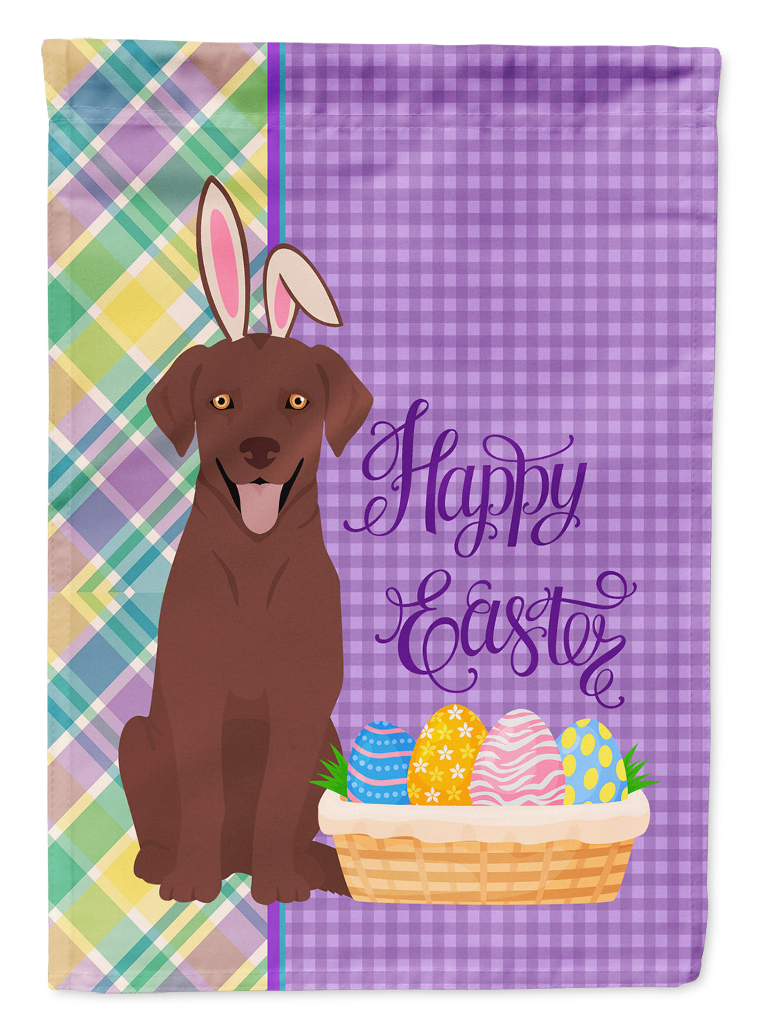 Chocolate Labrador Retriever Easter Flag Garden Size  the-store.com.