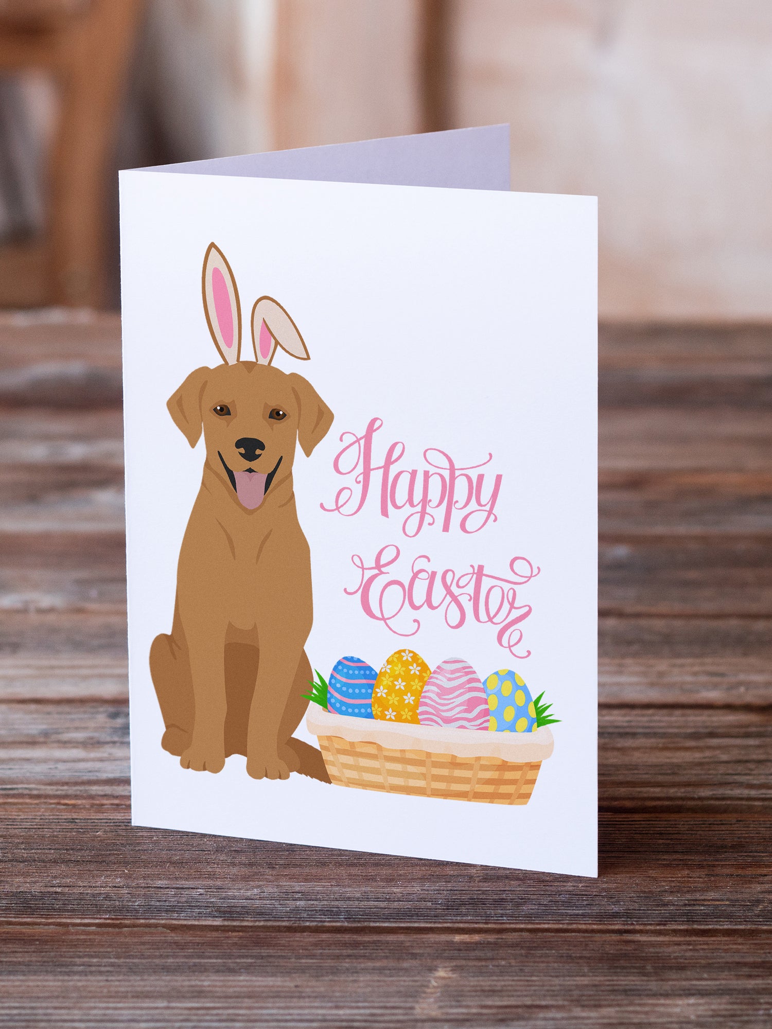 Buy this Red Fox Labrador Retriever Easter Greeting Cards and Envelopes Pack of 8