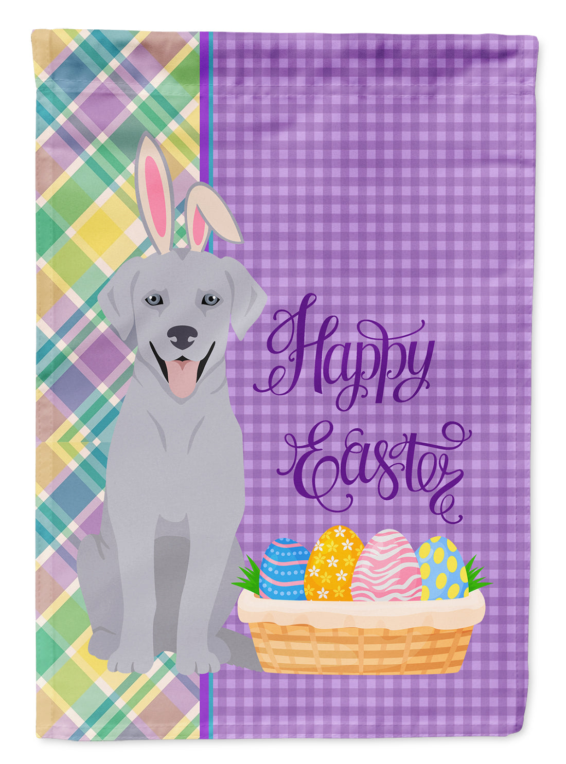 Silver Labrador Retriever Easter Flag Garden Size  the-store.com.