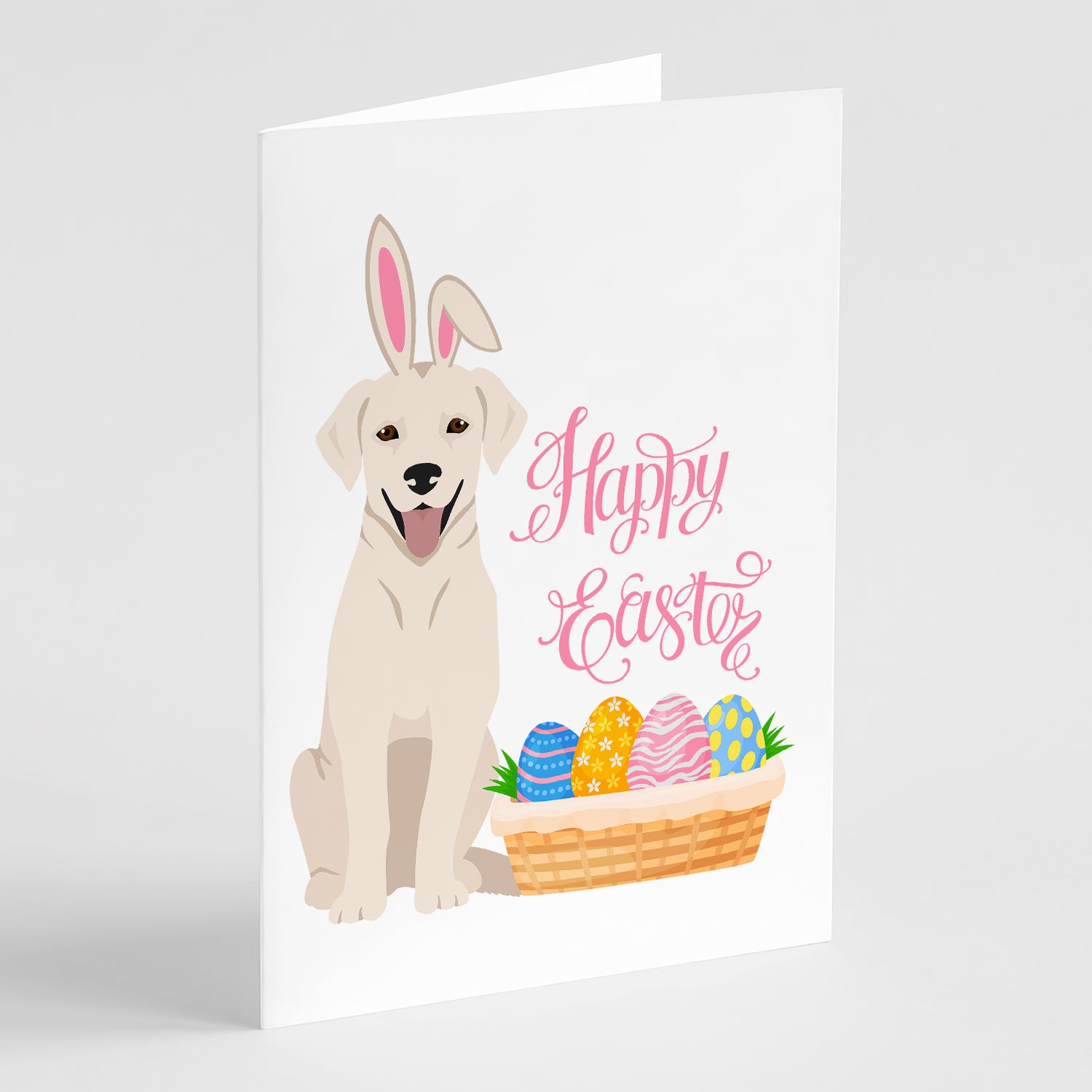 Buy this White Cream Labrador Retriever Easter Greeting Cards and Envelopes Pack of 8