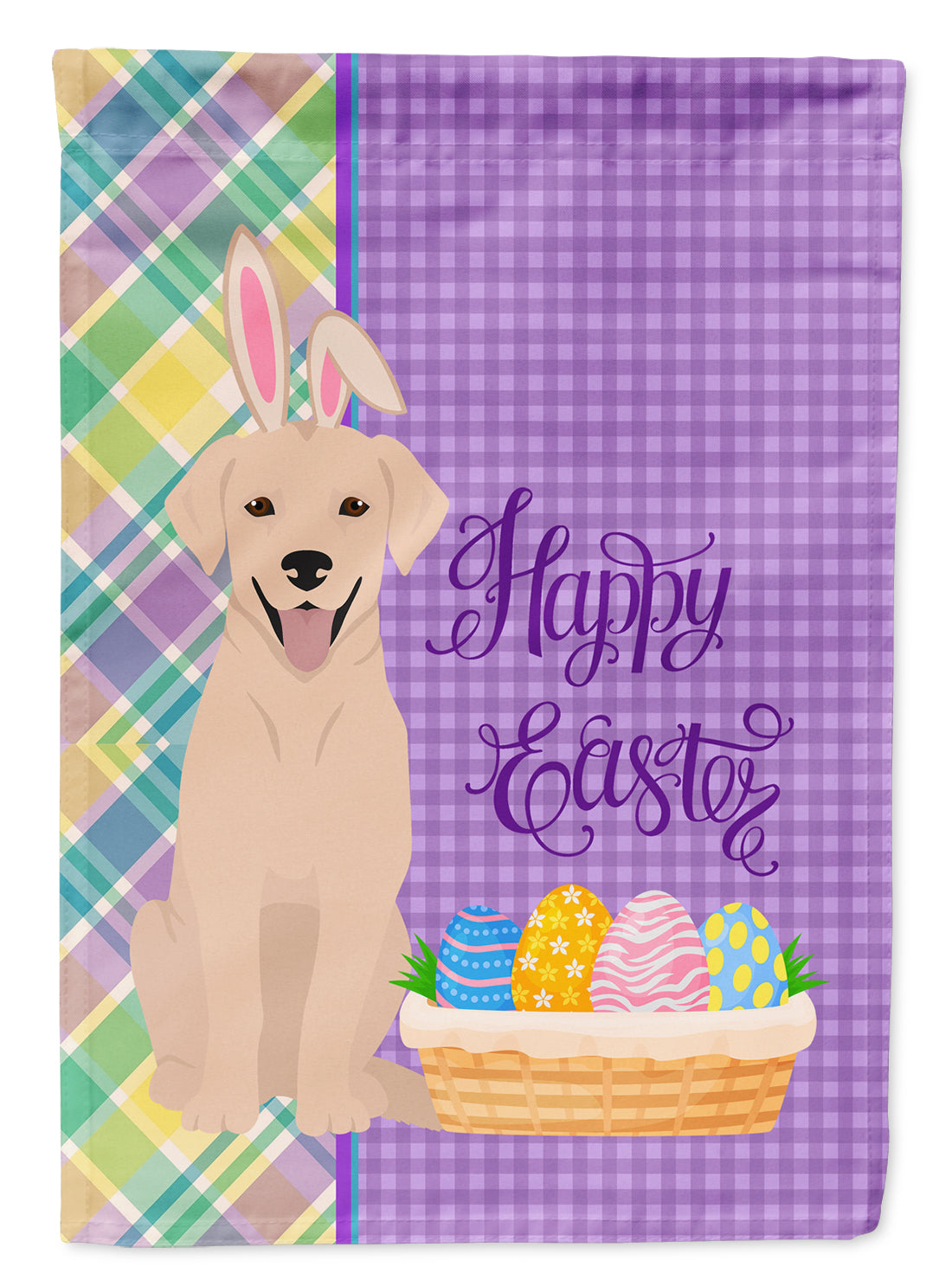 Yellow Labrador Retriever Easter Flag Garden Size  the-store.com.